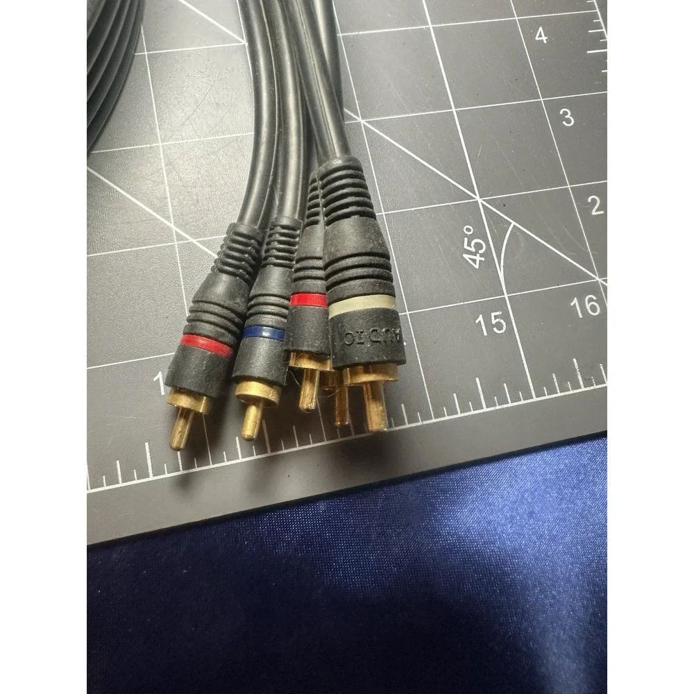 5 RCA Connectors 12' Foot Male/Male RWB Component Audio Video Cable